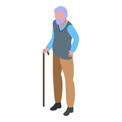 Senior man icon. Isometric of senior man vector icon for web design isolated on white background