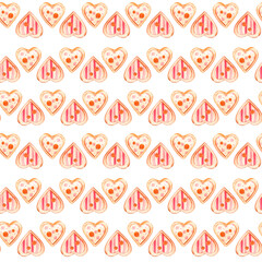 watercolor seamless pattern for valentine's day, wedding
