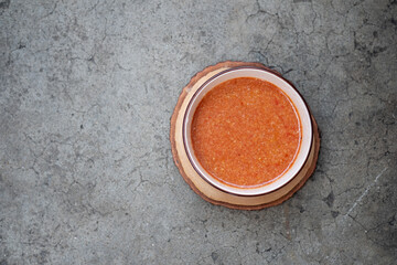 Top view of sukiyaki sauce