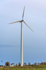 Wind electricity, conversion of wind power into electricity for consumers.
