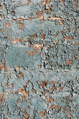 Natural wood board with shabby paint