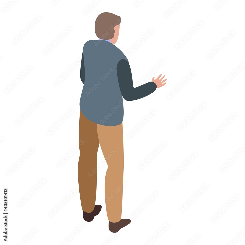 Poster event coordinator icon. isometric of event coordinator vector icon for web design isolated on white 