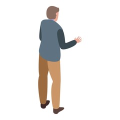 Event coordinator icon. Isometric of event coordinator vector icon for web design isolated on white background