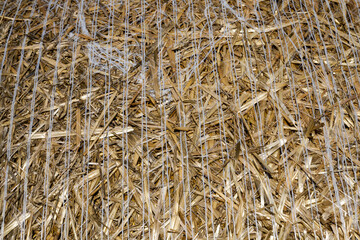 stubble and straw stacks