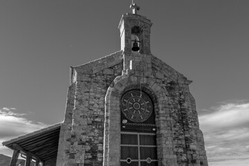 Fototapeta na wymiar basque country coast famous church on island
