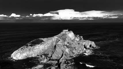 basque country coast famous church on island
