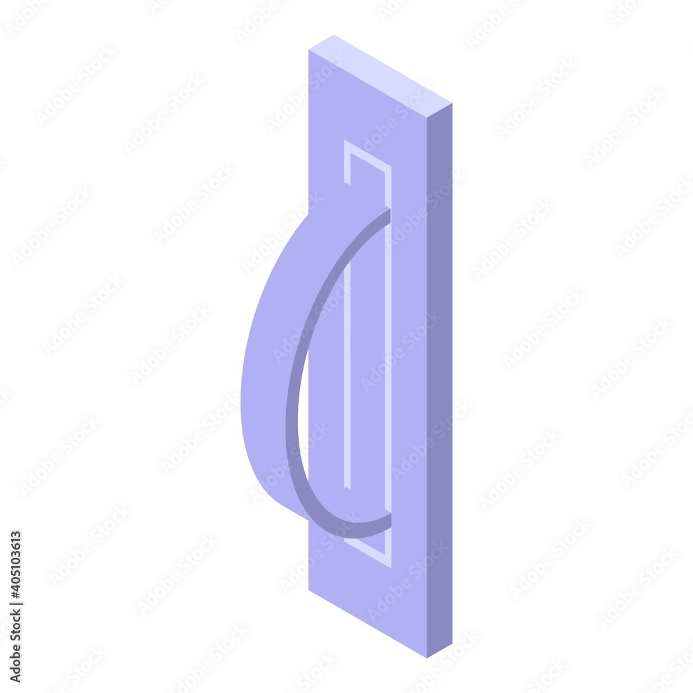 Poster security handle door icon. isometric of security handle door vector icon for web design isolated on 