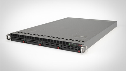 one server on white isolated background