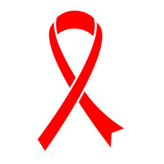 World AIDS Day background. Vector illustration World Aids Day 1st December. Aids Awareness. Red ribbon as symbol isolated on white background.