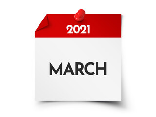 March 2021 paper note