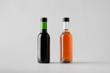 Wine Quarter / Mini Bottle Mock-Up - Two Bottles