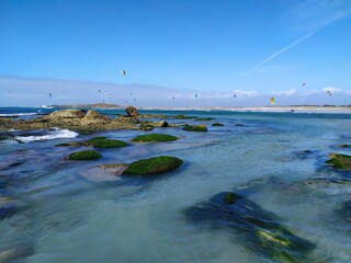 Plage de Pors Carn , pointe de la torche , Finistère, Bretagne 