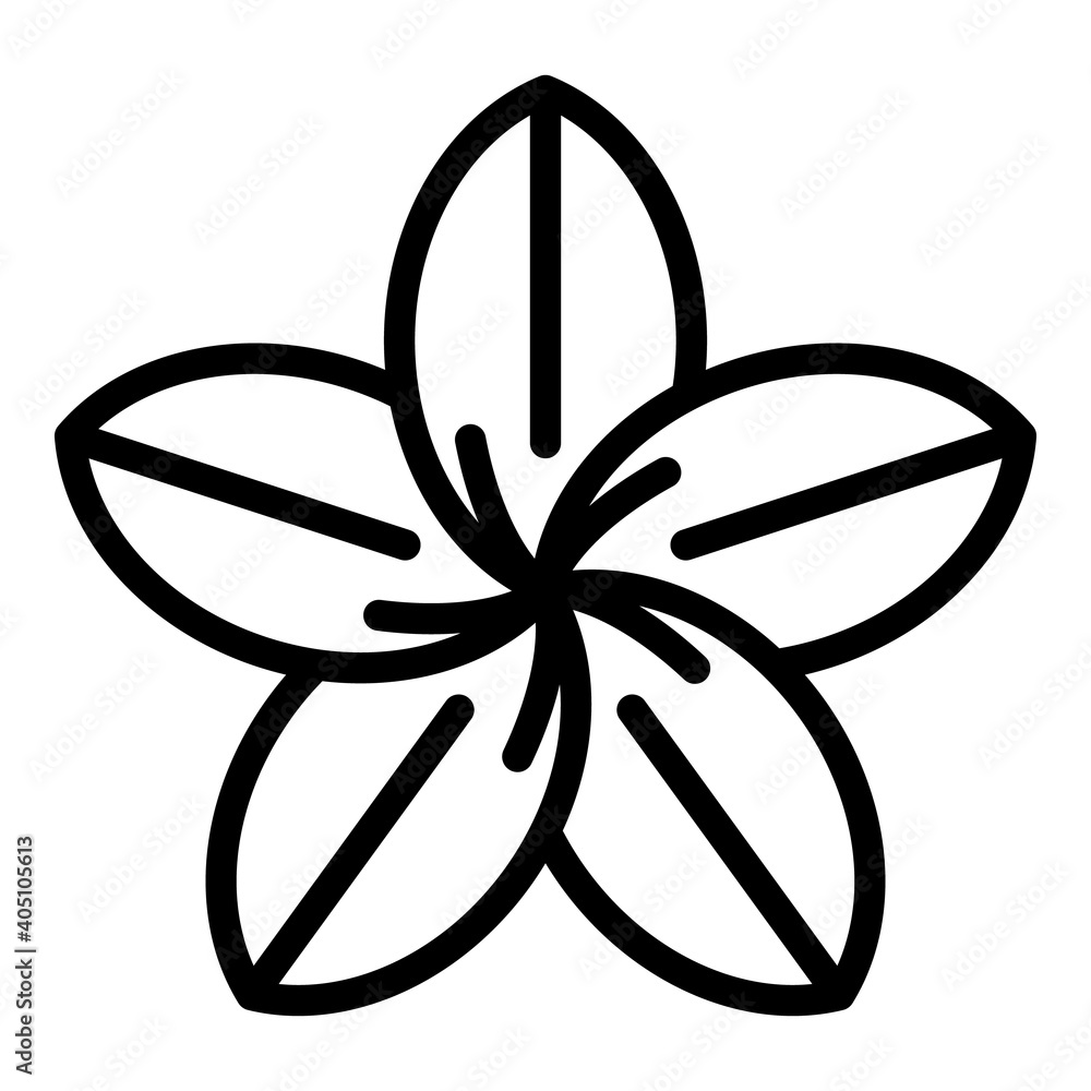 Aufkleber plumeria tree icon. outline plumeria tree vector icon for web design isolated on white background