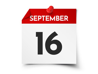 September 16 day calendar