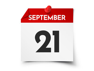 September 21 day calendar