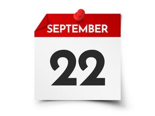 September 22 day calendar