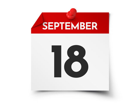 September 18 day calendar
