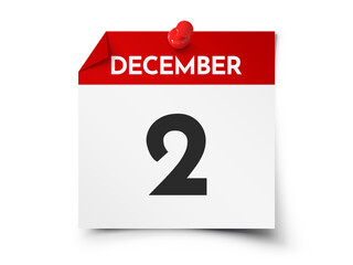 December 2 day calendar