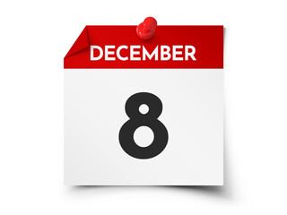 December 8 day calendar