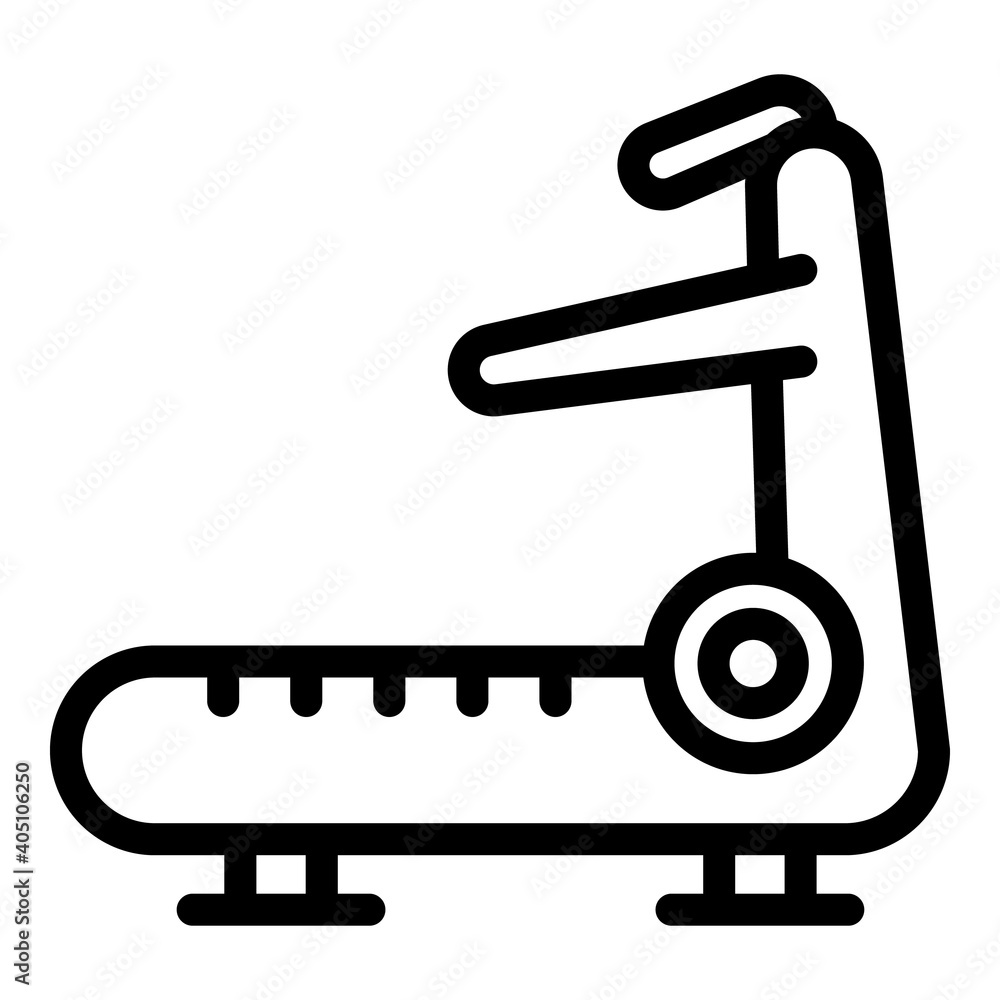 Aufkleber treadmill icon. outline treadmill vector icon for web design isolated on white background
