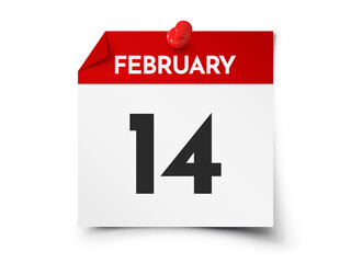 February 14 day calendar