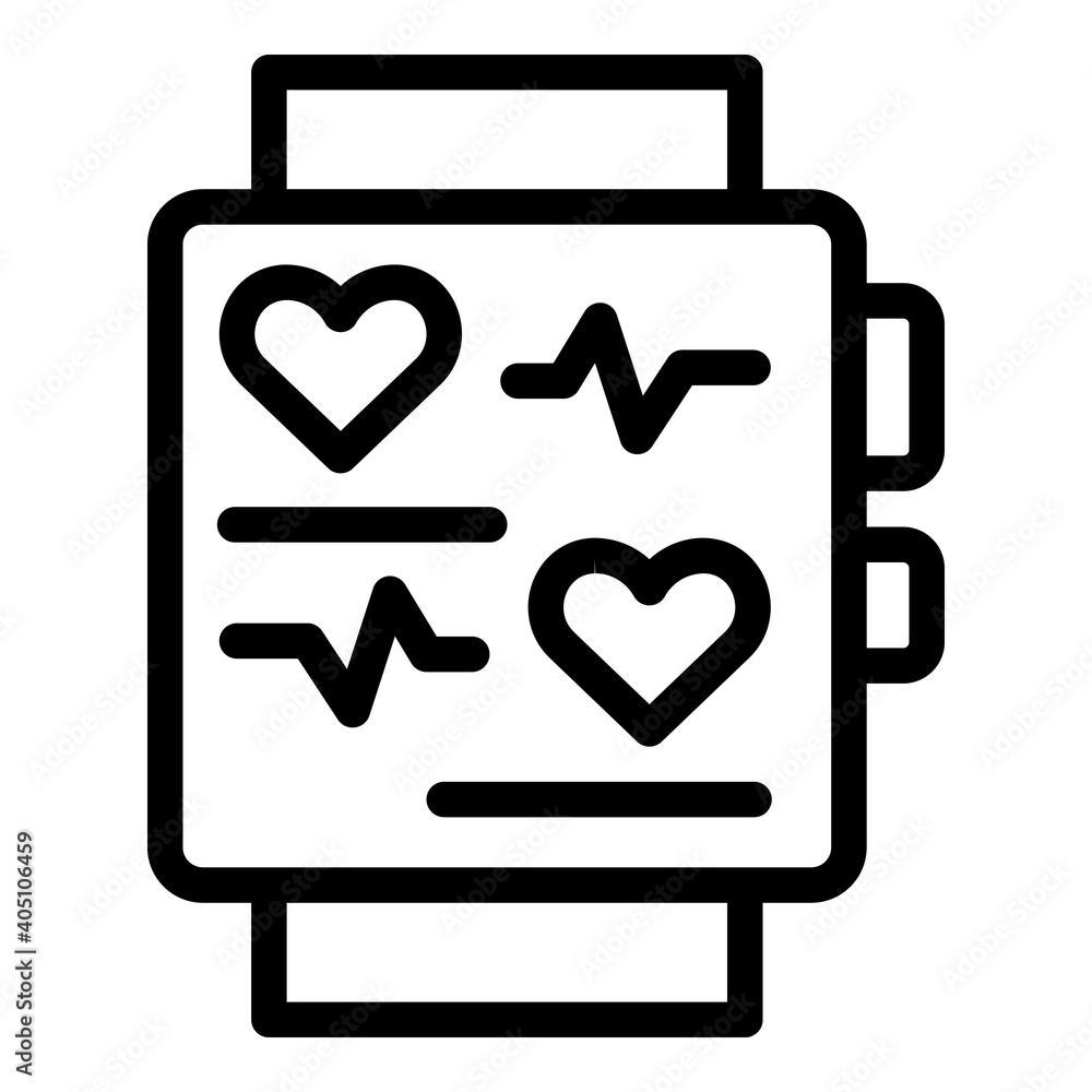 Poster smartwatch icon. outline smartwatch vector icon for web design isolated on white background