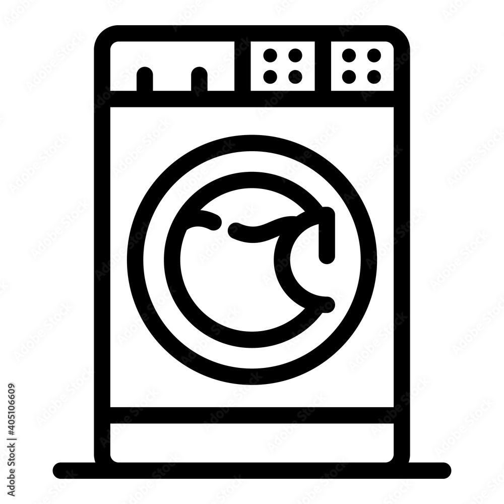 Poster wash machine icon. outline wash machine vector icon for web design isolated on white background
