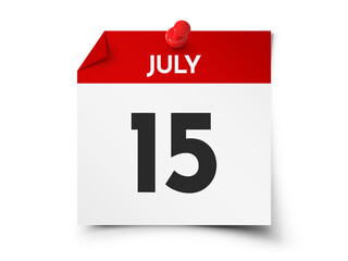 July 15 day calendar