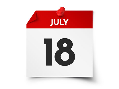 July 18 day calendar