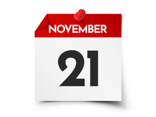 November 21 day calendar