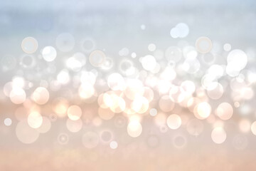 Abstract blurred vivid spring summer light delicate pastel blue pink bokeh background texture with bright soft color circles and bokeh lights and stars. Card concept. Beautiful backdrop illustration.