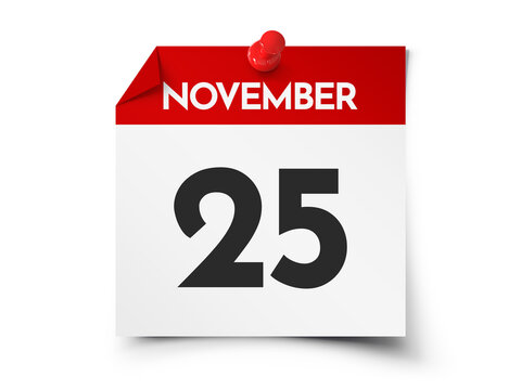 November 25 day calendar