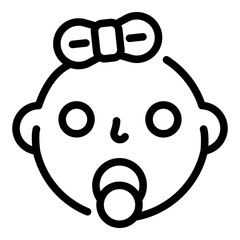 Newborn baby icon. Outline newborn baby vector icon for web design isolated on white background