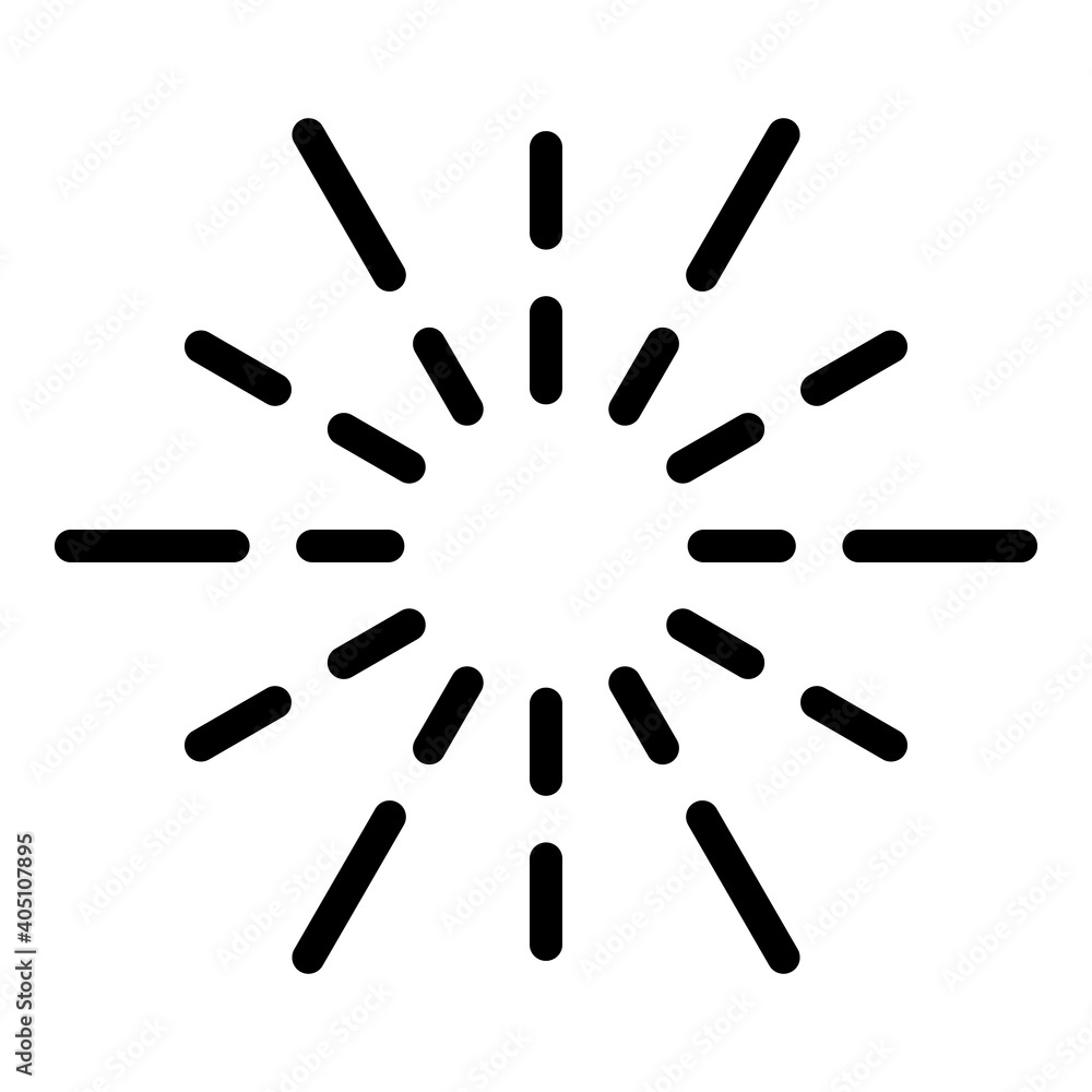 Poster firework icon. outline firework vector icon for web design isolated on white background