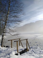 Winter am Schwarzsee, Kitzbühel, Tirol, Österreich