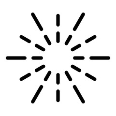 Firework icon. Outline firework vector icon for web design isolated on white background