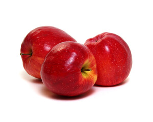 Red apple on white