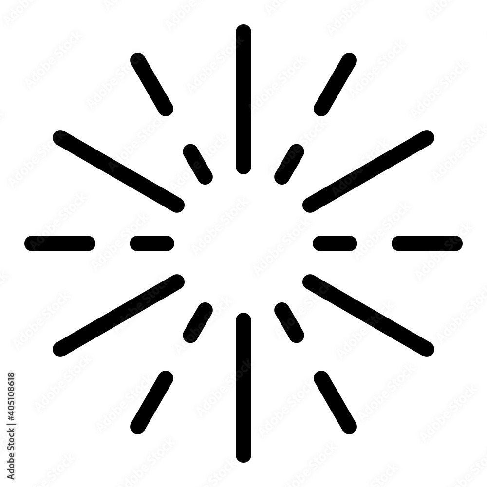 Poster firework merry icon. outline firework merry vector icon for web design isolated on white background