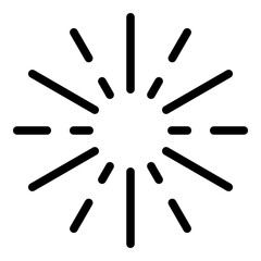 Firework merry icon. Outline firework merry vector icon for web design isolated on white background