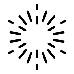 Firework carnival decor icon. Outline firework carnival decor vector icon for web design isolated on white background