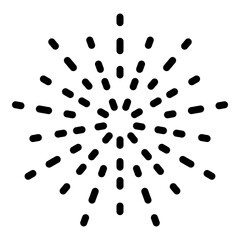 Sunny shiny firework icon. Outline sunny shiny firework vector icon for web design isolated on white background