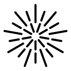 Creative firework icon. Outline creative firework vector icon for web design isolated on white background