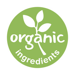 Organic Ingredients stamp for natural components