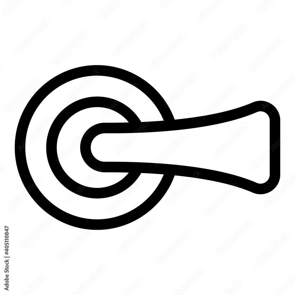 Poster door handle control icon. outline door handle control vector icon for web design isolated on white b