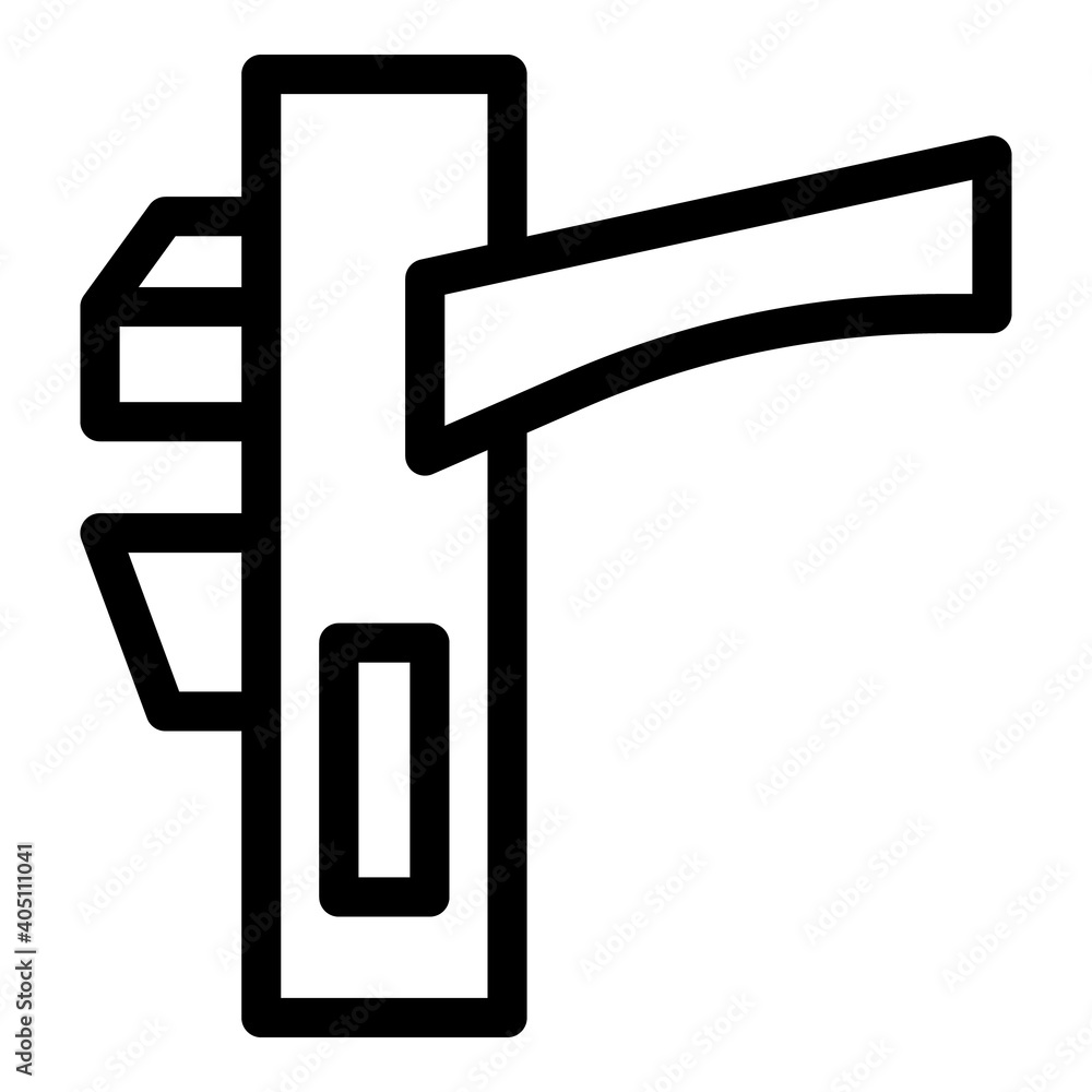 Poster control door handle icon. outline control door handle vector icon for web design isolated on white b