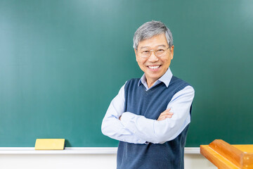 senior professor smile at you