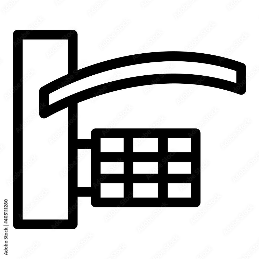 Poster iron door handle icon. outline iron door handle vector icon for web design isolated on white backgro