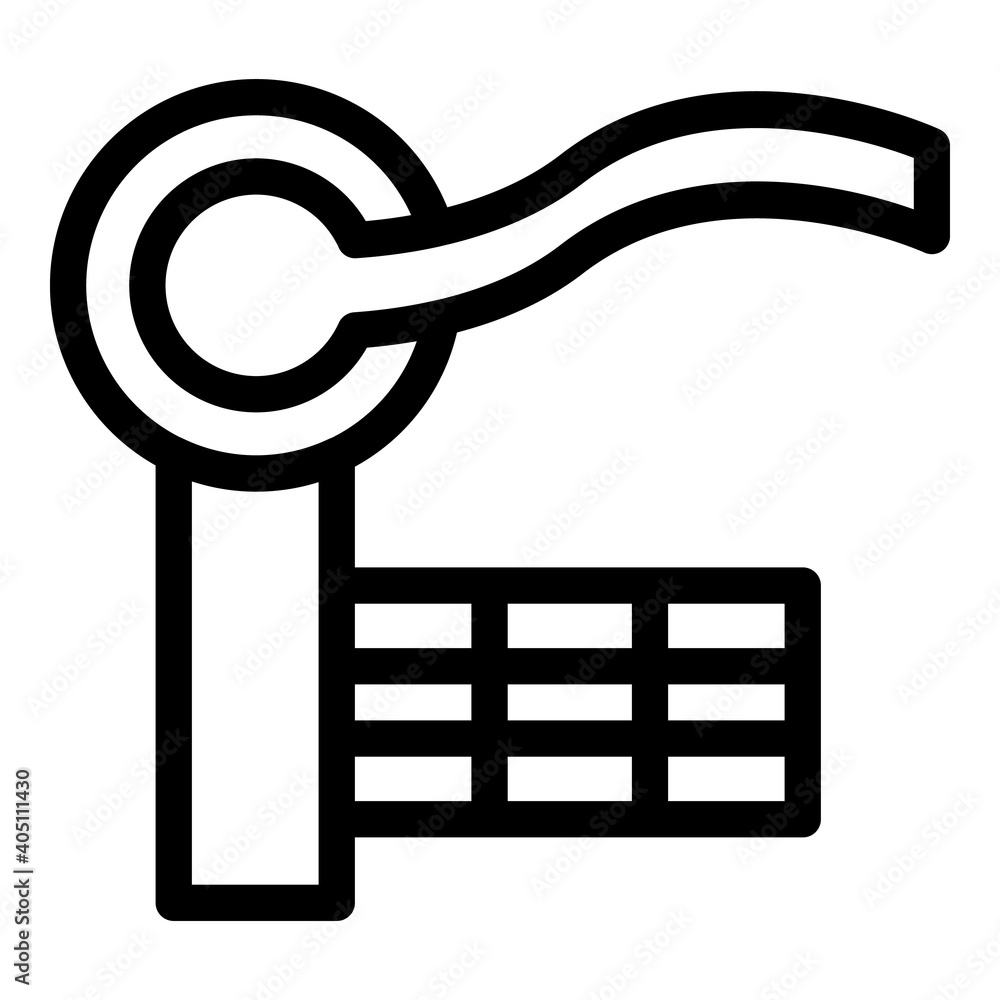 Poster modern digital door handle icon. outline modern digital door handle vector icon for web design isola