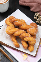 Korean twist bread with sugar