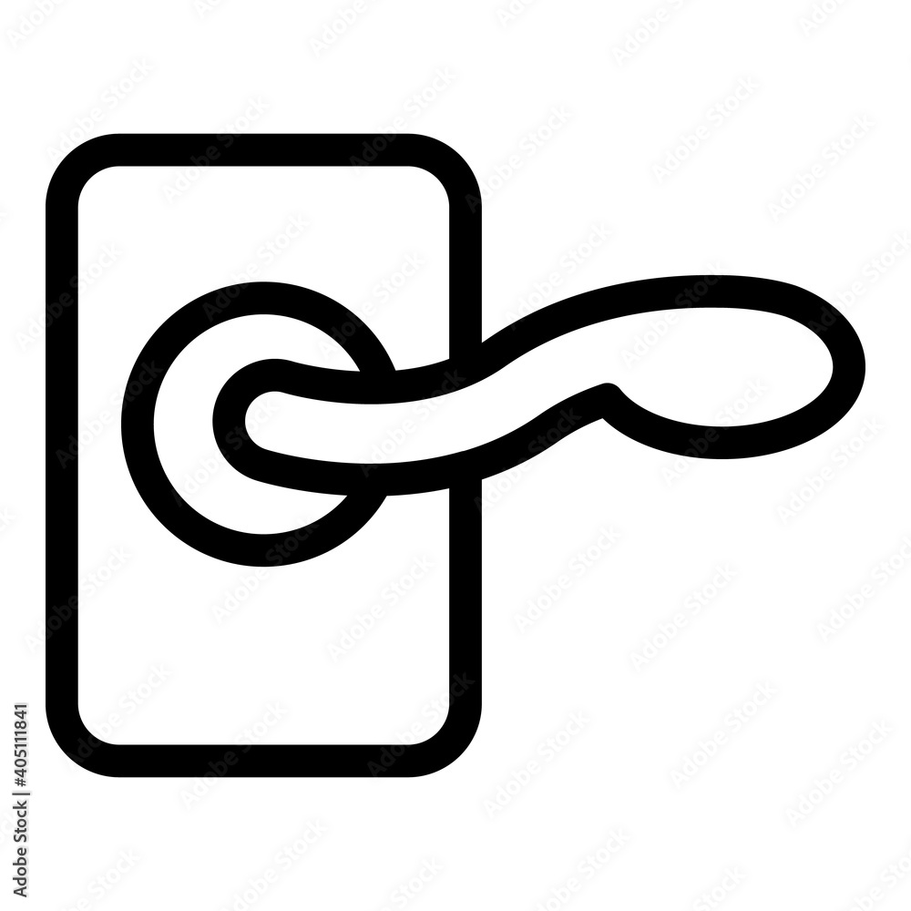 Poster front door handle icon. outline front door handle vector icon for web design isolated on white backg